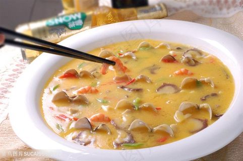 浓汤四宝中华美食摄影图