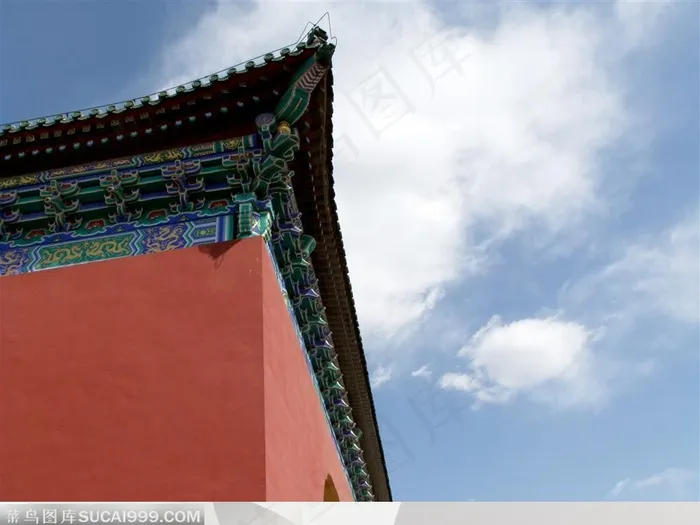 中国传统建筑-天坛公园角楼摄影