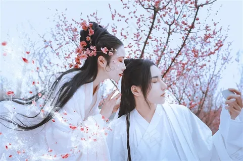 十里桃林古装美女图片 十里桃林古装美女图片