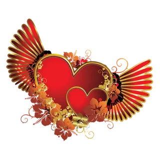 翅膀心形爱心情人节
