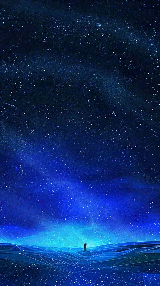 夜晚天空科幻绚丽星空(816x1456)