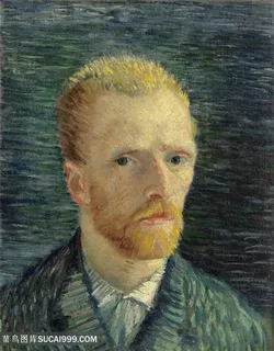 高清梵高自画像油画图片