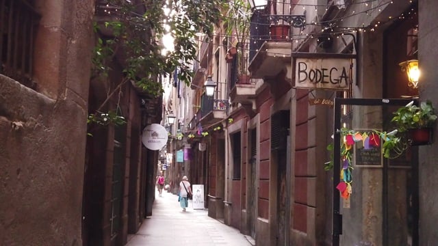 街道, 房屋, 村庄, 城市的, 城市, 巴塞罗那, 酒窖