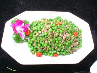 3007杭椒肉碎炒豌豆