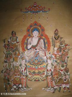 唯美时尚佛像高清插画