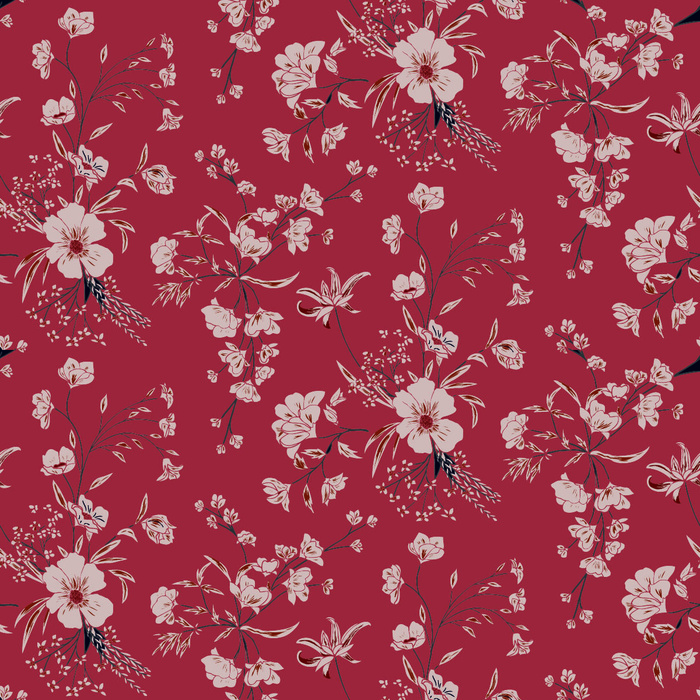 花卉唯美手绘花朵面料纹理手机壳布料面料印花服装矢量图案素材