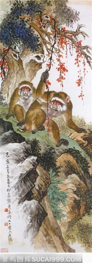 双猴图