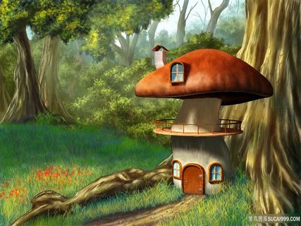 唯美的蘑菇小房子