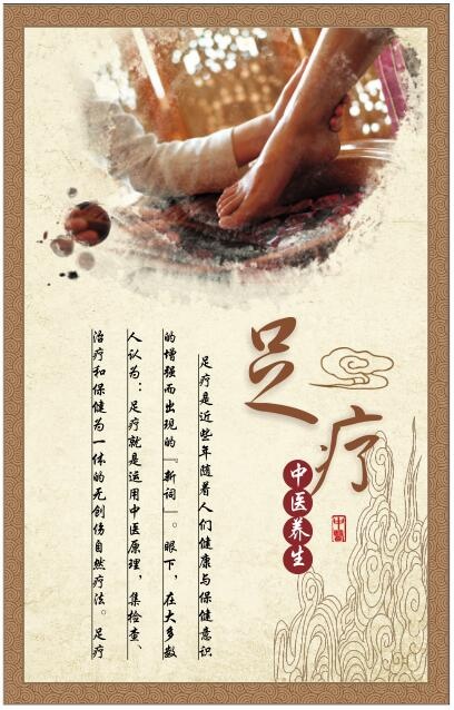 足疗中医养生保健古典展板