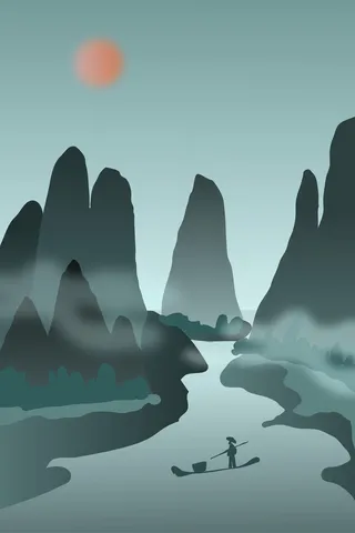 墨绿色中国风背景