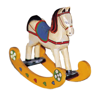 木马玩具剪贴画儿童节幼儿园卡通插画