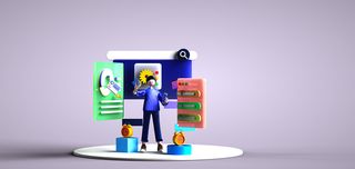 商务办公C4D立体背景