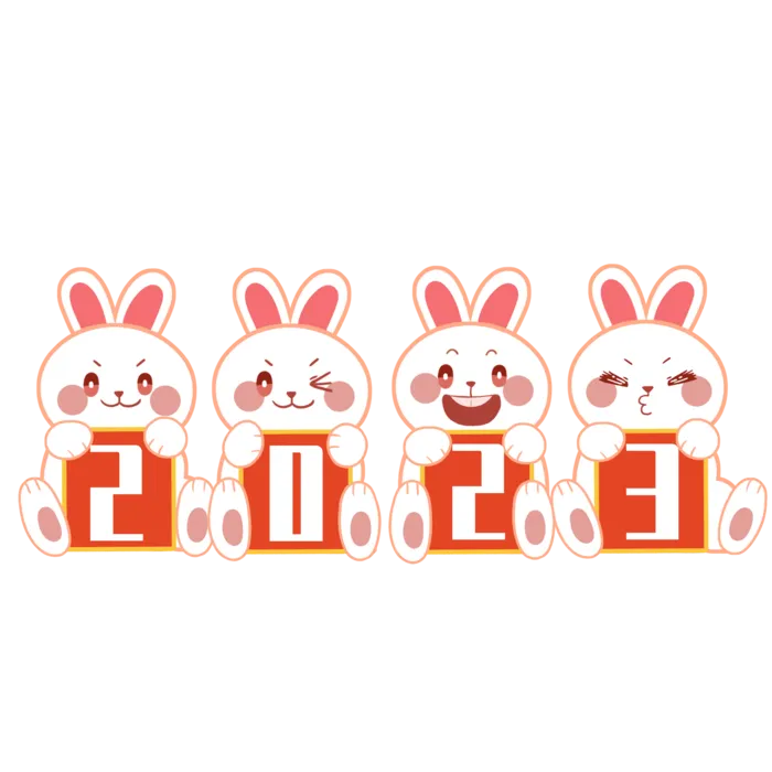 _2023新年春节兔年数字