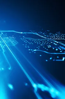 主板亮光蓝色背景PSD素材