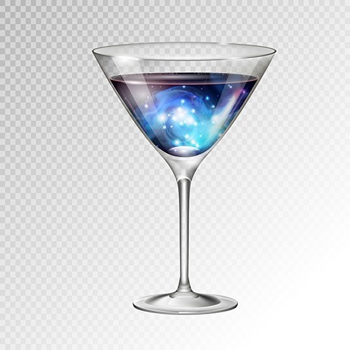 玻璃杯美酒矢量素材
