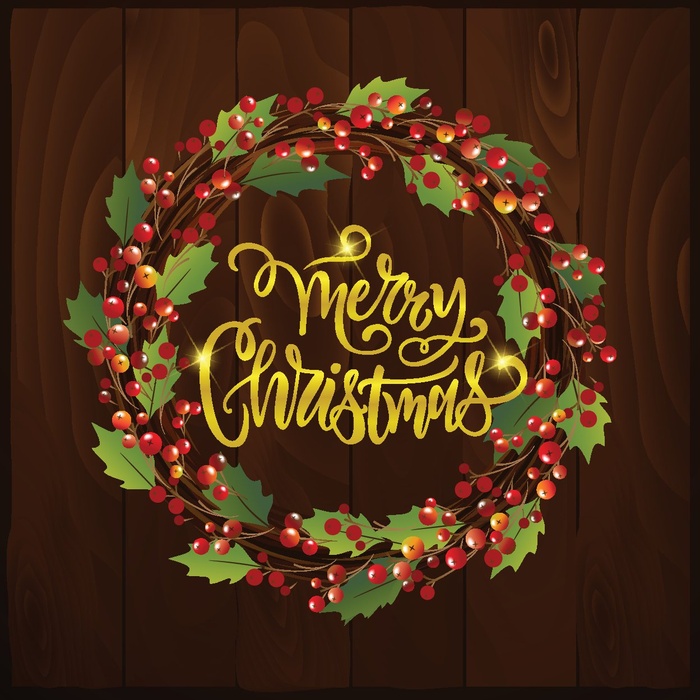 圣诞节圣诞树圣诞老人闪亮装饰电商促销折扣海报