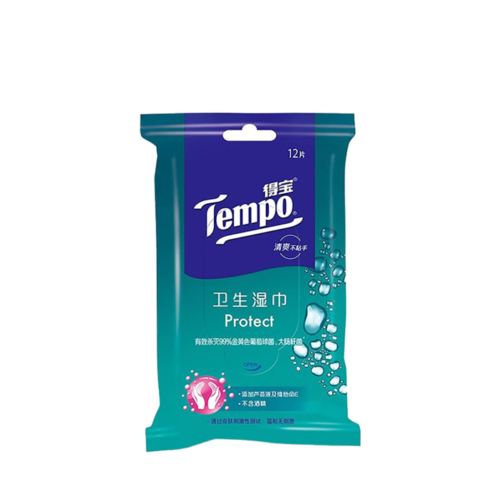 得宝 卫生湿巾 12片／包超市商品白底图免抠实物摄影png格式图片透明底