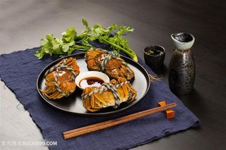 大闸蟹清酒摄影海鲜图片
