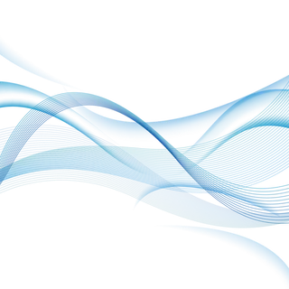 蓝色波纹渐变线条科技电商免抠png