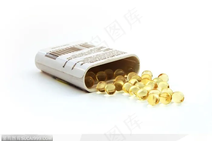 医学药品-倒出的圆球胶囊