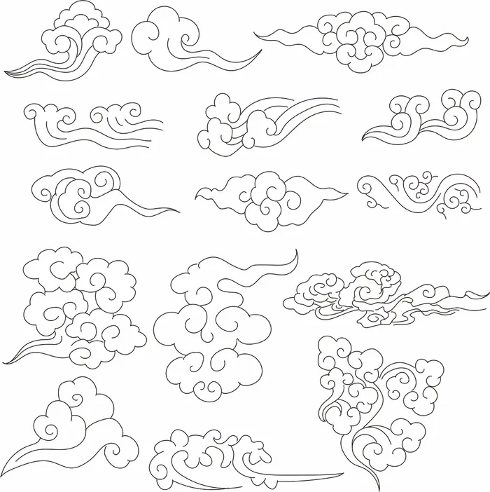 中国风矢量祥云cdr矢量模版下载