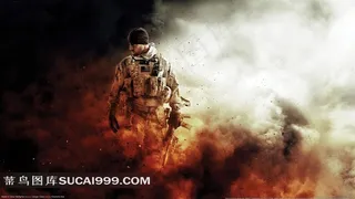 硝烟弥漫中的战士