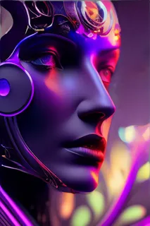 ai机器人人工大脑插画