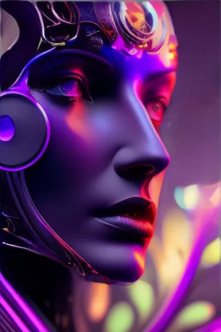 ai机器人人工大脑插画