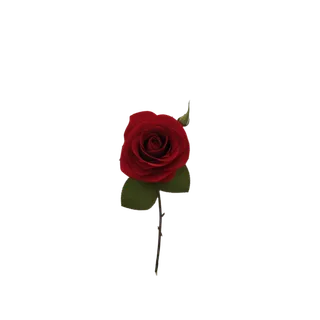 单只玫瑰免扣原创素材