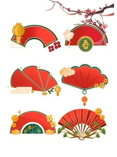 国潮边框中国风新年红色边框喜庆