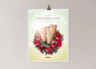 圣诞节销售化妆品海报