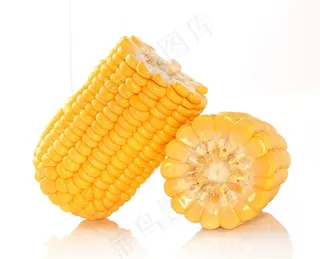 一根折成两段的玉米