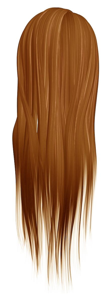 女性头发 PNG免抠(443x1191)
