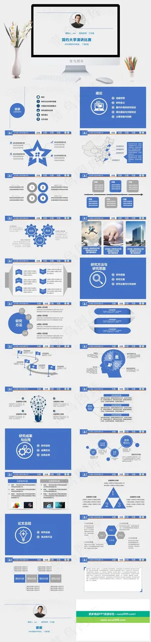 总结
演讲比赛
灰色简洁素雅PPT模板预览图
