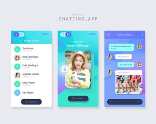 UI多页面包装展示手机APP交互界面样机长图概念PSD设计模板