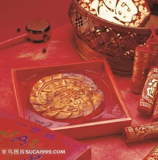 中式婚礼喜饼素材