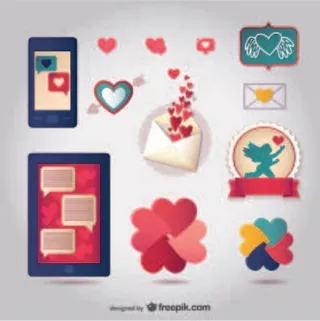 免抠爱心元素标签