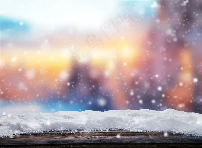 冬季梦幻雪花背景图片素材