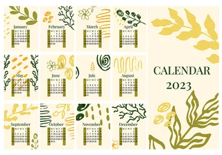 2023日历 2023年挂历 兔年日历 