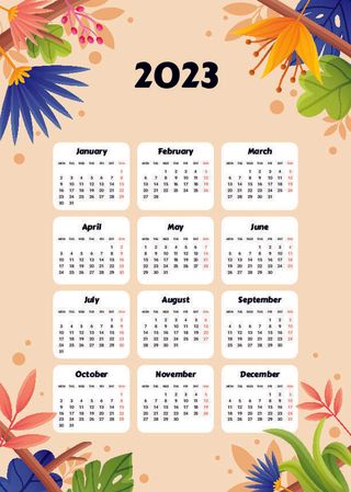 粉色2023年兔年日历