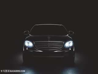 黑色奔驰汽车图片