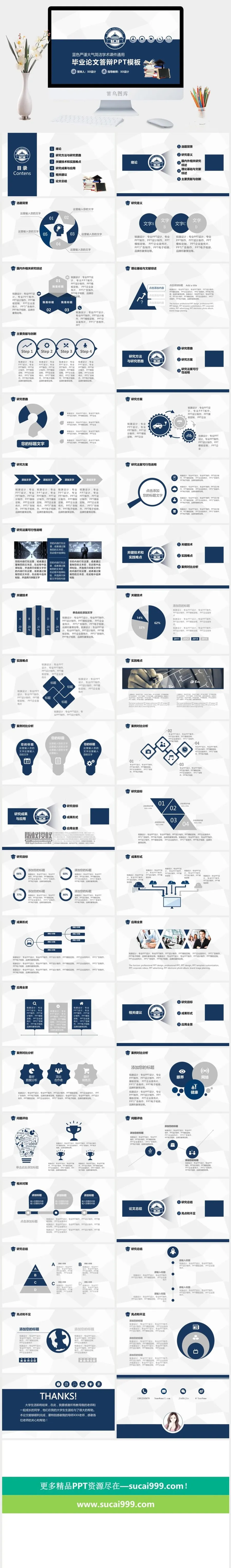 蓝色严谨大气简洁学术课件通用PPT 蓝色严谨大气简洁学术课件通用PPT