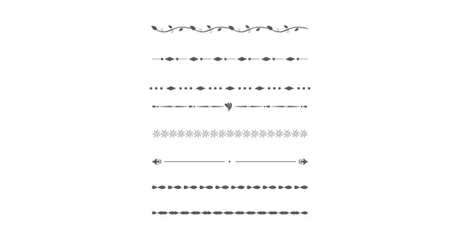 花纹花边分割线