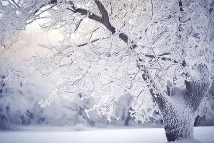 冬季雪景雾凇摄影图