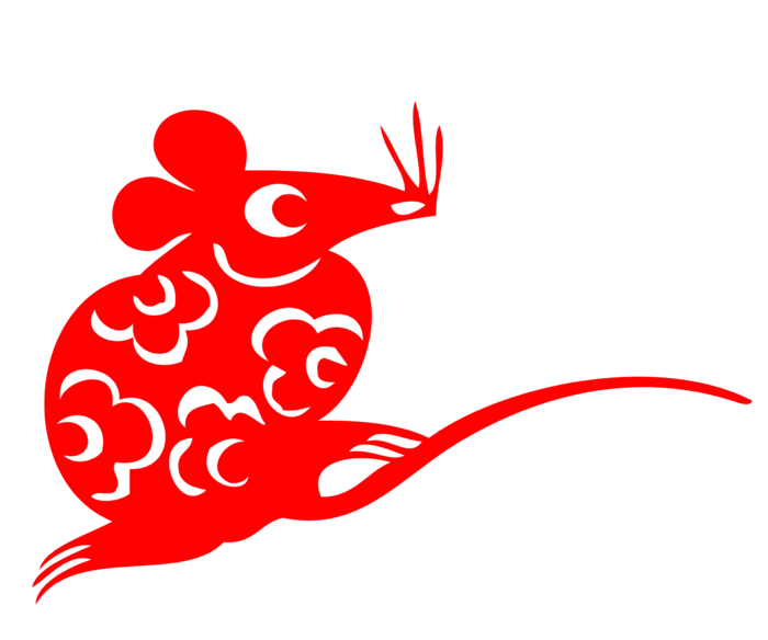 红色喜庆鼠年剪纸窗花新年快乐免扣PNG素材图片 (41)