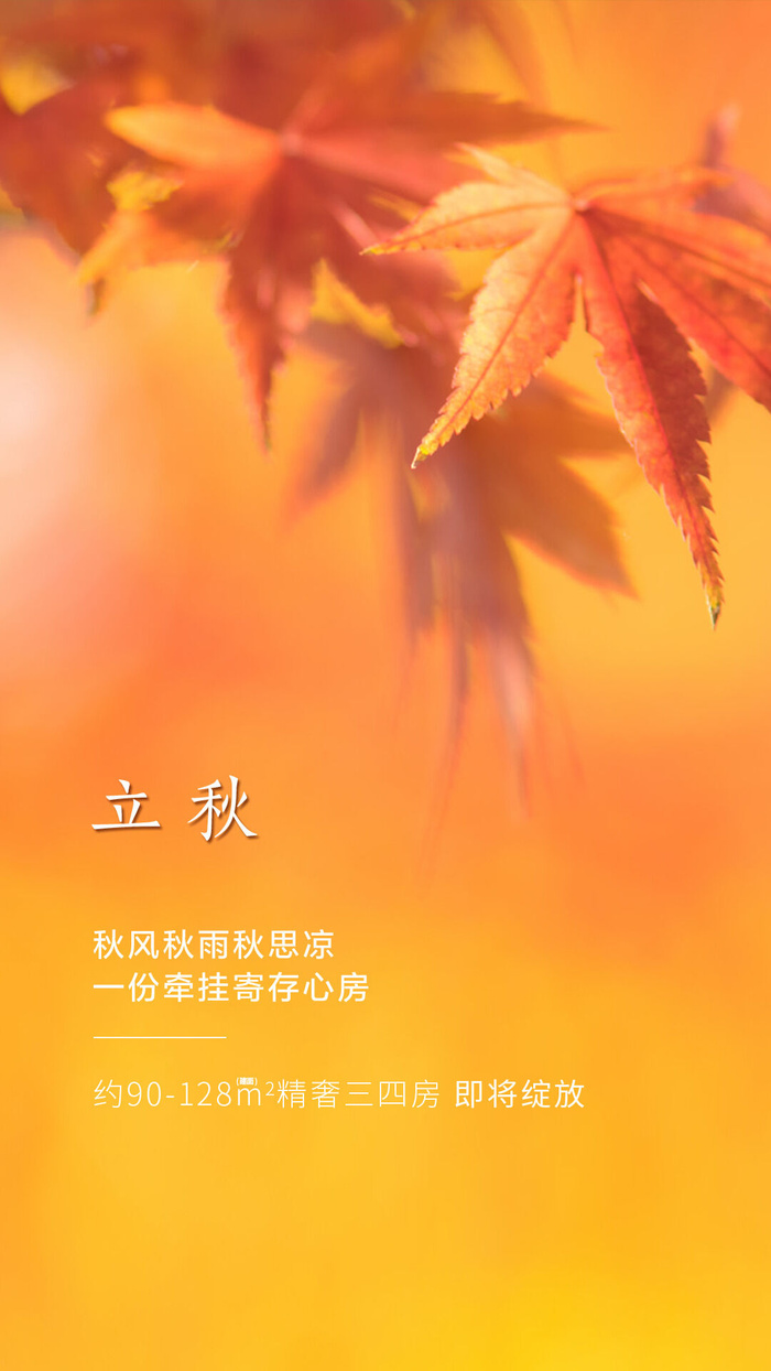 金黄枫叶立秋海报