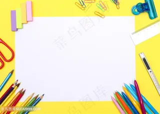 办公文具桌面创意造型摄影