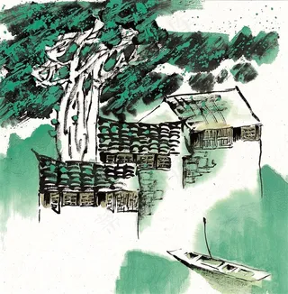 江南水乡之夏国画欣赏素材