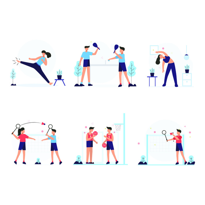 扁平化人物场景办公互联网等距ai矢量设计网页海报UI素材插画