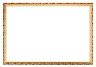 长方形欧式窄边金色相框素材